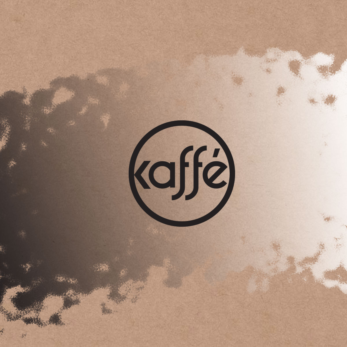logotipo realizado para una cafetería con servicio de snacks "Kaffé"