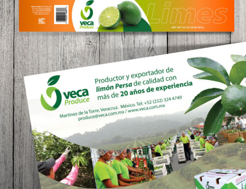 Etiqueta y flyer VECA Produce